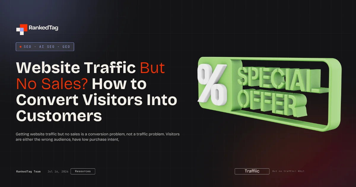Website Traffic But No Sales? How to Convert Visitors Into Customers